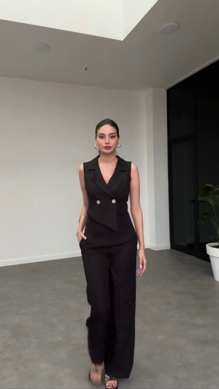 Asymmetrical Cut Jumpsuit
